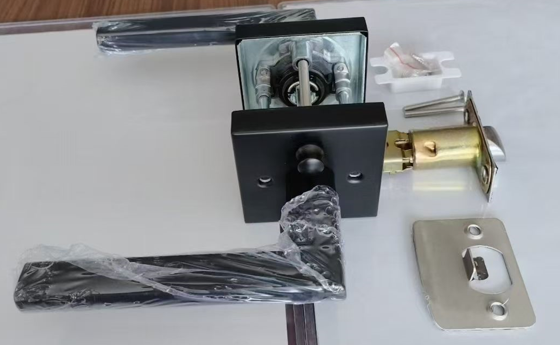 Matt Black SUS304 material bathroom door handles-quickly release opening fucntion